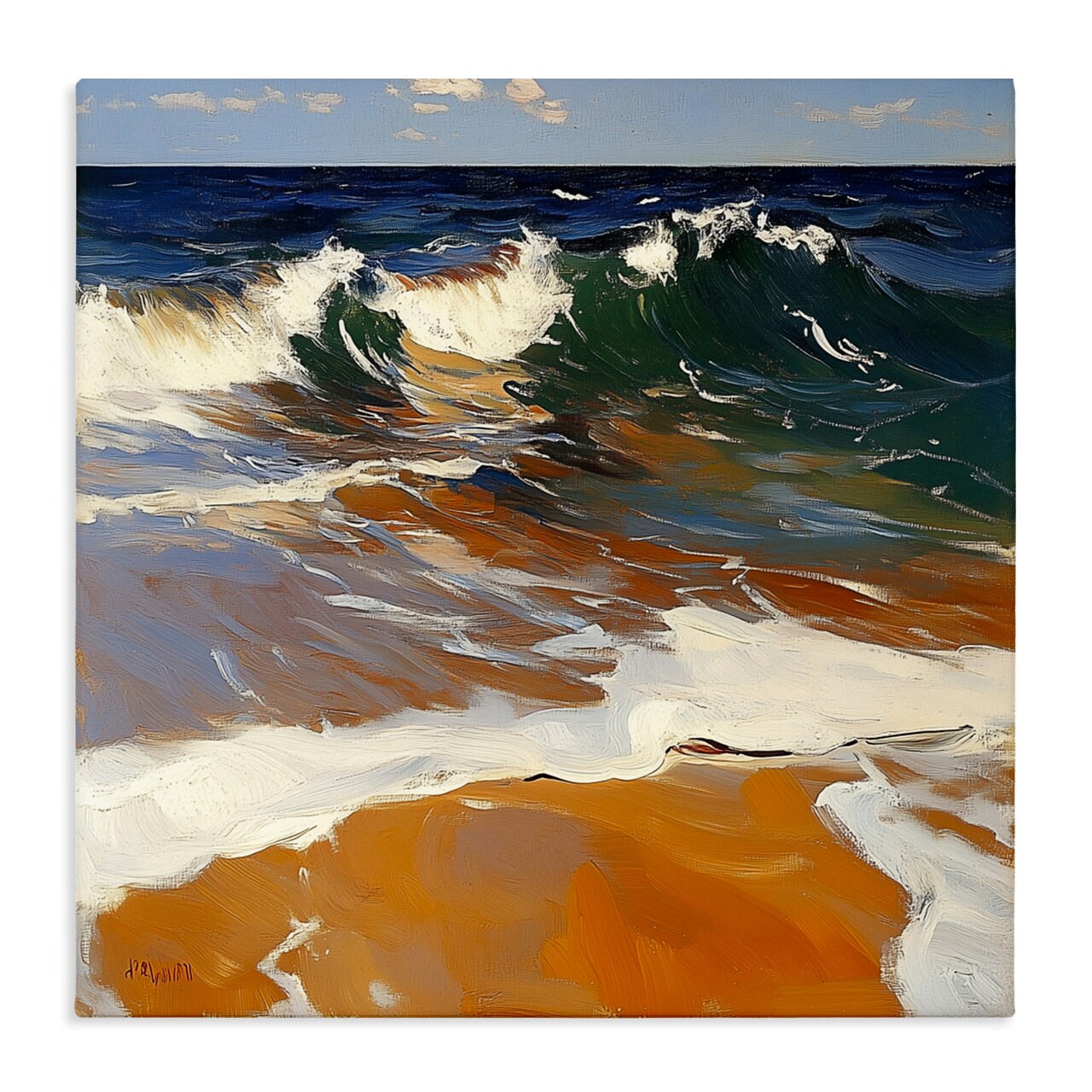 Stupell Industries Glassy Wave Break Canvas, design by Walker Noble